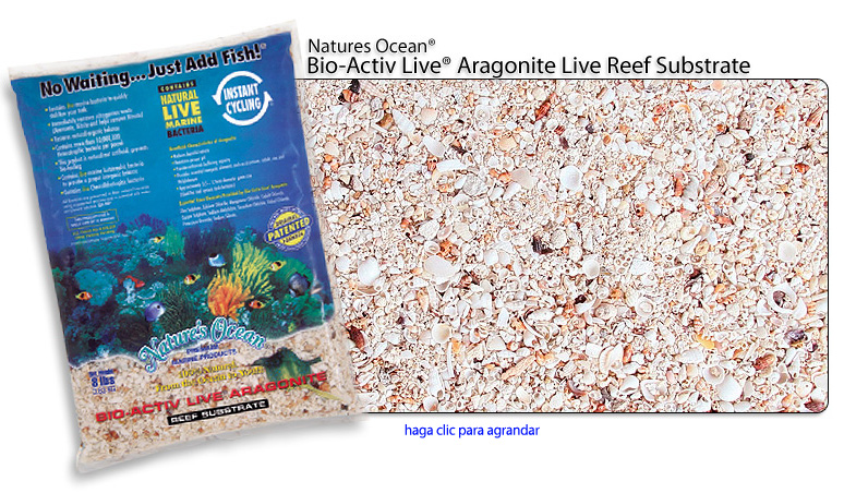 Natures Ocean® Bio-Activ Live® Aragonito sustrato de coral vivo
