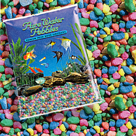 Pure Water Pebbles&reg; Neon Rainbow Aquarium Coloured Gravel