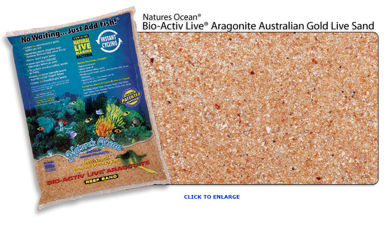 Natures Ocean® Bio-Activ Live® Aragonite Australian Gold Aquarium Sand