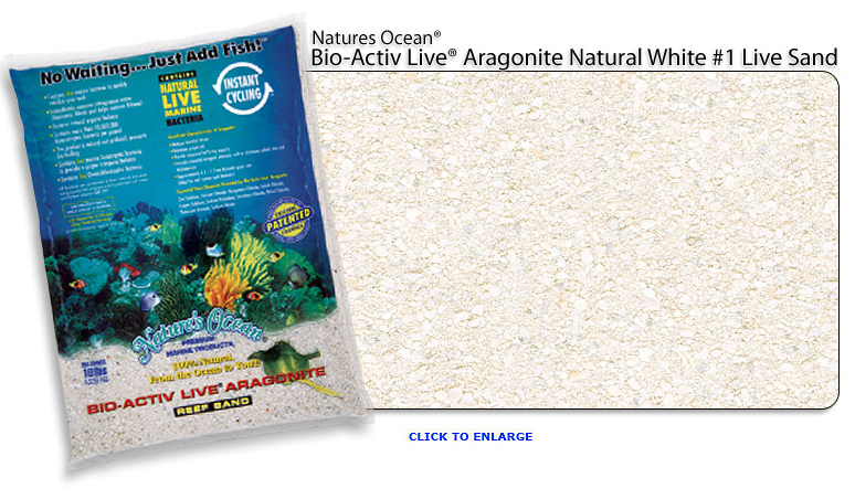Natures Ocean® Bio-Activ Live® Aragonite Natural White #1 Aquarium Sand
