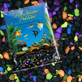 Pure Water Pebbles® Neon Rainbow Aquarium Gravel